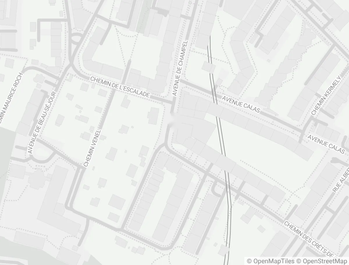 Plan d'accès à la Clinique de Champel, avenue de Champel 40 bis, 1206 Genève